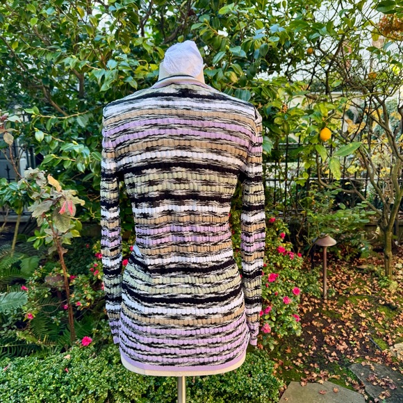 WHBM Multi-Stripe Cardigan Purple Sz XS - Picture 3 of 10